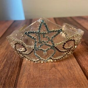 Quinceanera 15 Birthday Rhinestone Tiara Silver Blue Star Black‎